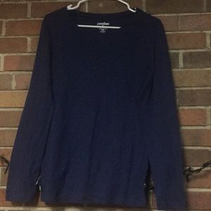 Plain navy blue long sleeve.